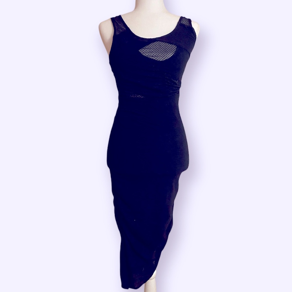 Free People Black Mesh Bodycon Sleeveless Dress